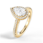 Jenny Pear Cut Lab Grown Diamond 18Kt Yellow Gold Engagement Ring - View 3