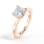 Gemma Princess Cut Lab Grown Diamond 18Kt Rose Gold Engagement Ring - View 3