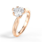 Claudia Heart Cut Lab Grown Diamond 18Kt Rose Gold Engagement Ring - View 2