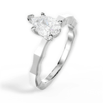 Aaliyah Pear Cut Lab Grown Diamond 14Kt White Gold Engagement Ring - View 3