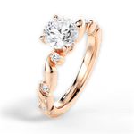 Emma Round Cut Lab Grown Diamond 18Kt Rose Gold Engagement Ring - View 3