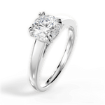 Anna Round Cut Lab Grown Diamond 18Kt White Gold Engagement Ring - View 4