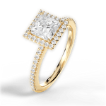 Joanne Princess Cut Lab Grown Diamond 18Kt Yellow Gold Engagement Ring - View 2