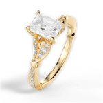 Geraldine Radiant Cut Lab Grown Diamond 18Kt Yellow Gold Engagement Ring - View 4