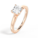 Angie Asscher Cut Lab Grown Diamond 18Kt Rose Gold Engagement Ring - View 4