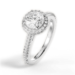 Jenny Round Cut Lab Grown Diamond 18Kt White Gold Engagement Ring - View 4