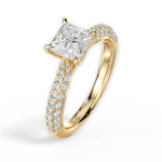 Kira Princess Cut Lab Grown Diamond 18Kt Yellow Gold Engagement Ring - View 4