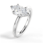Brenda Marquise Cut Lab Grown Diamond 14Kt White Gold Engagement Ring - View 2