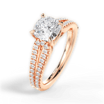 Jessica Cushion Cut Lab Grown Diamond 18Kt Rose Gold Engagement Ring - View 3