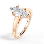 Courtney Marquise Cut Lab Grown Diamond 18Kt Rose Gold Engagement Ring - View 3