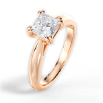 Gillian Princess Cut Lab Grown Diamond 18Kt Rose Gold Engagement Ring - View 4