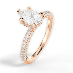 Lisa Pear Cut Lab Grown Diamond 18Kt Rose Gold Engagement Ring - View 4