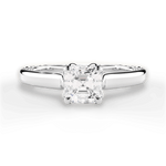 Carrie Asscher Cut Lab Grown Diamond 14Kt White Gold Engagement Ring