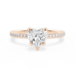 Janice Heart Cut Lab Grown Diamond 18Kt Rose Gold Engagement Ring