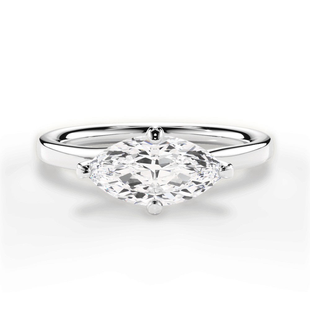 Ashley Marquise Cut Lab Grown Diamond 18Kt White Gold Engagement Ring