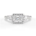 Kara Radiant Cut Lab Grown Diamond 14Kt White Gold Engagement Ring