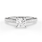 Elizabeth Princess Cut Lab Grown Diamond Platinum Engagement Ring