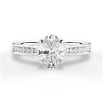 Katelyn Oval Cut Lab Grown Diamond 14Kt White Gold Engagement Ring