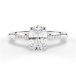 Christina Oval Cut Lab Grown Diamond 14Kt White Gold Engagement Ring
