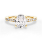Gilda Oval Cut Lab Grown Diamond 18Kt Yellow Gold Engagement Ring