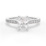 Gilda Radiant Cut Lab Grown Diamond Platinum Engagement Ring