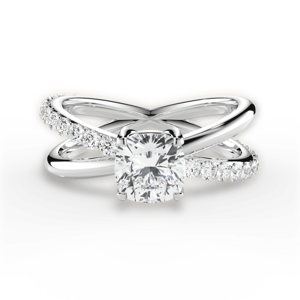 Jennifer Cushion Cut Lab Grown Diamond Platinum Engagement Ring