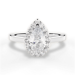 Fiona Pear Cut Lab Grown Diamond 18Kt White Gold Engagement Ring
