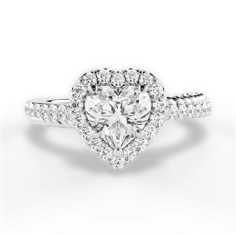 Kim Heart Cut Lab Grown Diamond Platinum Engagement Ring