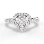 Kim Heart Cut Lab Grown Diamond 18Kt White Gold Engagement Ring