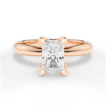 Elaine Radiant Cut Lab Grown Diamond 18Kt Rose Gold Engagement Ring
