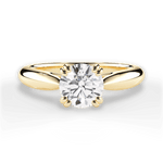 Gillian Round Cut Lab Grown Diamond 18Kt Yellow Gold Engagement Ring