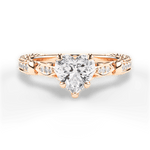 Gabriela Heart Cut Lab Grown Diamond 18Kt Rose Gold Engagement Ring