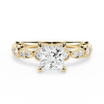 Edith Princess Cut Lab Grown Diamond 18Kt Yellow Gold Engagement Ring