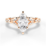 Geraldine Marquise Cut Lab Grown Diamond 18Kt Rose Gold Engagement Ring