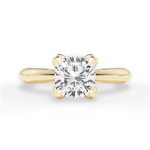 Elaine Cushion Cut Lab Grown Diamond 18Kt Yellow Gold Engagement Ring
