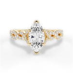 Justine Marquise Cut Lab Grown Diamond 18Kt Yellow Gold Engagement Ring