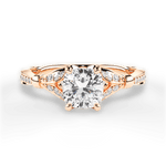 Geraldine Cushion Cut Lab Grown Diamond 18Kt Rose Gold Engagement Ring