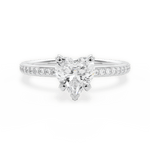 Janice Heart Cut Lab Grown Diamond 14Kt White Gold Engagement Ring