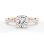 Isabella Cushion Cut Lab Grown Diamond 18Kt Rose Gold Engagement Ring
