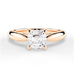 Colleen Asscher Cut Lab Grown Diamond 18Kt Rose Gold Engagement Ring