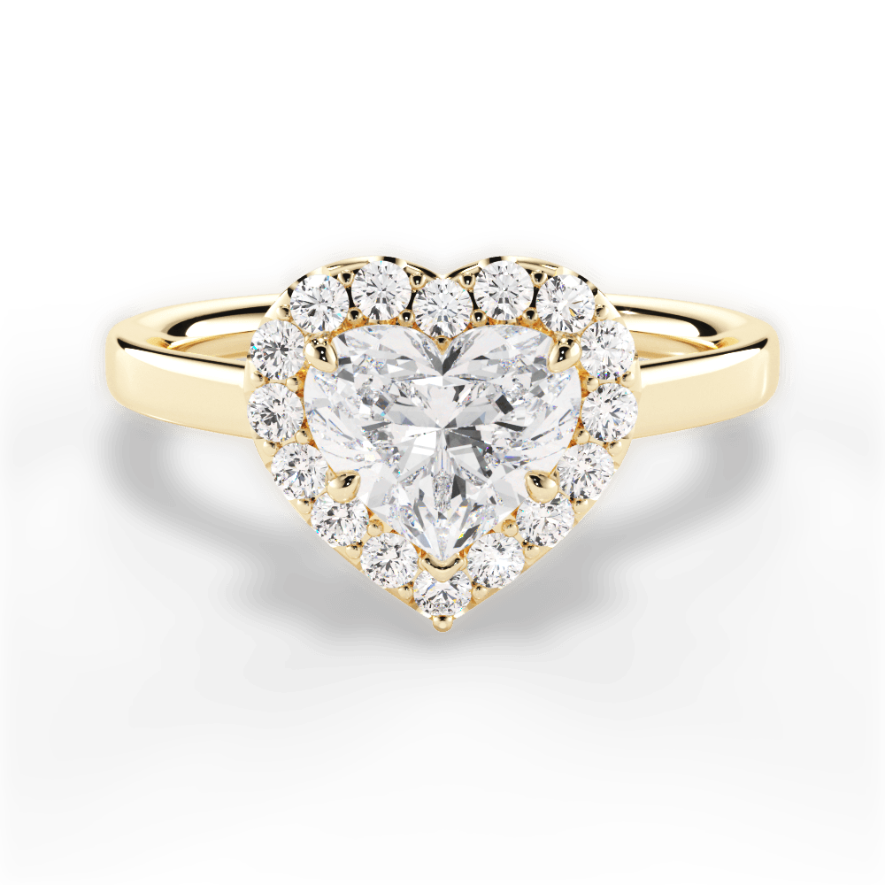 Fiona Heart Cut Lab Grown Diamond 18Kt Yellow Gold Engagement Ring