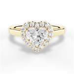 Fiona Heart Cut Lab Grown Diamond 18Kt Yellow Gold Engagement Ring
