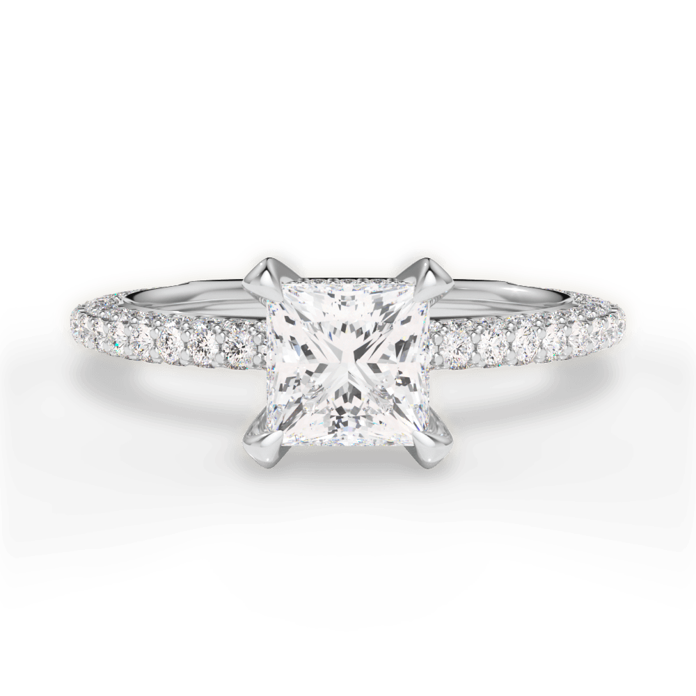 Madeline Princess Cut Lab Grown Diamond Platinum Engagement Ring
