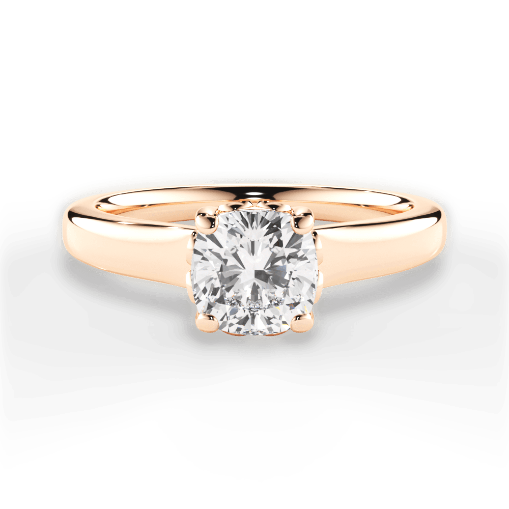 Carol Cushion Cut Lab Grown Diamond 18Kt Rose Gold Engagement Ring