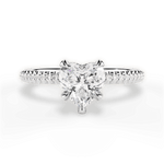 Helen Heart Cut Lab Grown Diamond 14Kt White Gold Engagement Ring
