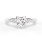 Christina Heart Cut Lab Grown Diamond Platinum Engagement Ring