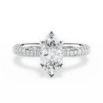 Kira Marquise Cut Lab Grown Diamond 18Kt White Gold Engagement Ring