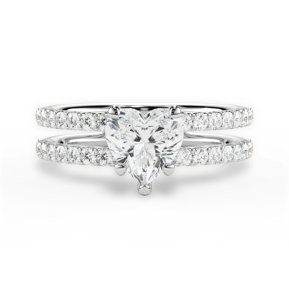 Christie Heart Cut Lab Grown Diamond Platinum Engagement Ring