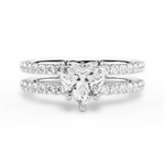 Christie Heart Cut Lab Grown Diamond Platinum Engagement Ring