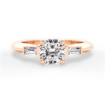 Emily Cushion Cut Lab Grown Diamond 18Kt Rose Gold Engagement Ring
